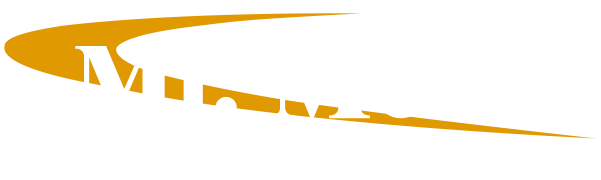 Mr Move Worldwide Logo White & Light Orange